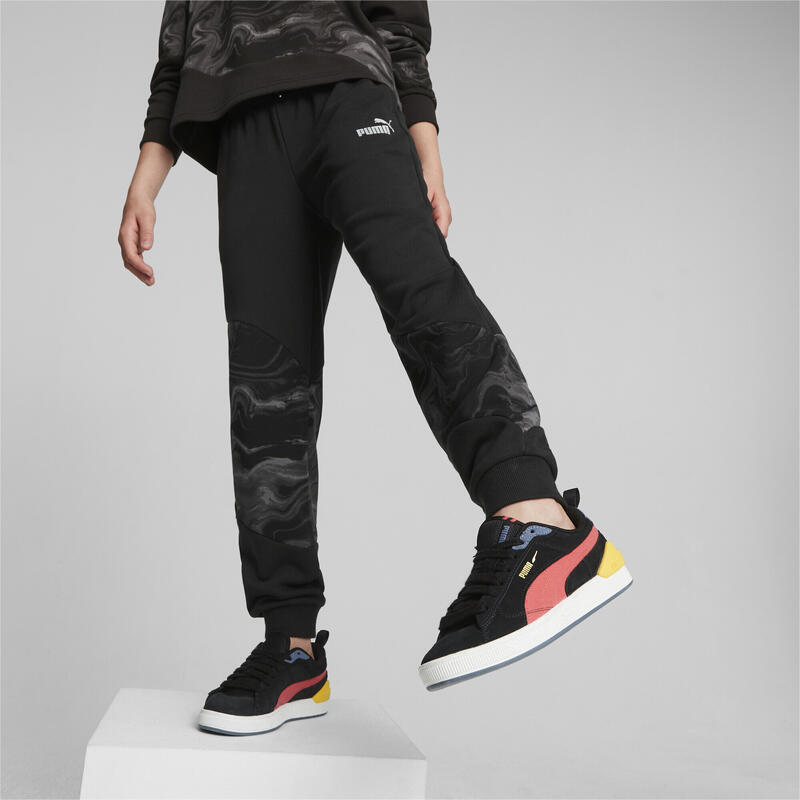 PUMA POWER MARBLEIZED sweatpants voor jongeren PUMA Black