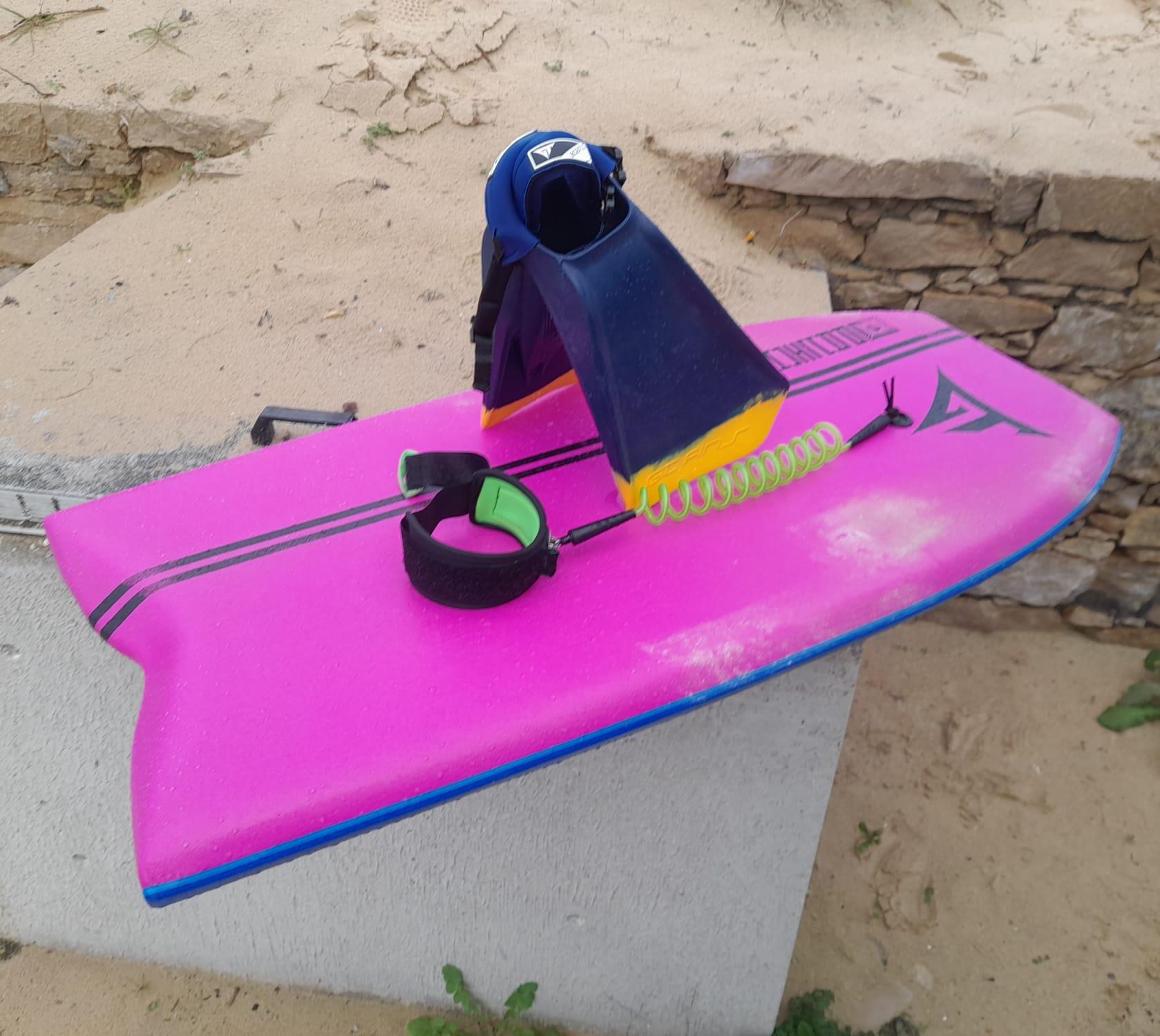 Bodyboard GT Boards, Paulo Costa, D12 PP, Rosa/Negro, Fish Tail, 42 3/3