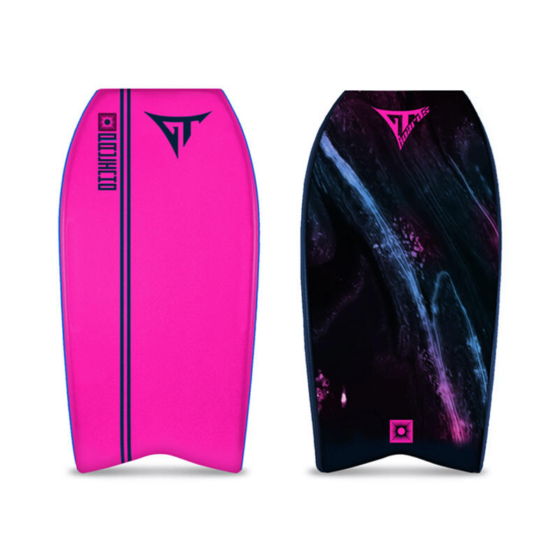 GT Boards Bodyboard, Paulo Costa, D12 PP, Pink/Black, Fish Tail, 42