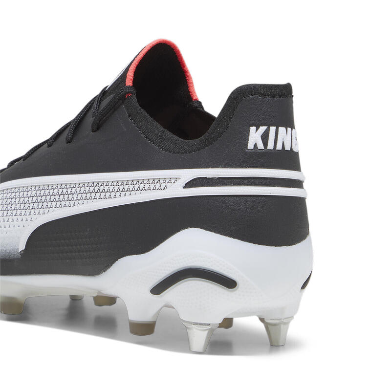 Ghete de fotbal KING ULTIMATE MxSG PUMA Black White Fire Orchid Red