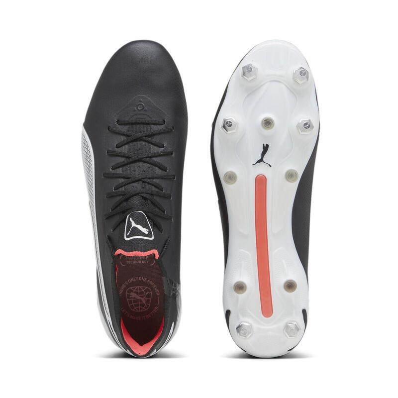 Botas de fútbol KING ULTIMATE MxSG PUMA Black White Fire Orchid Red