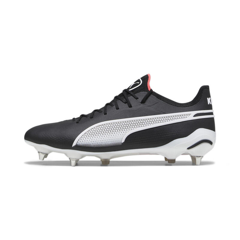 Ghete de fotbal KING ULTIMATE MxSG PUMA Black White Fire Orchid Red