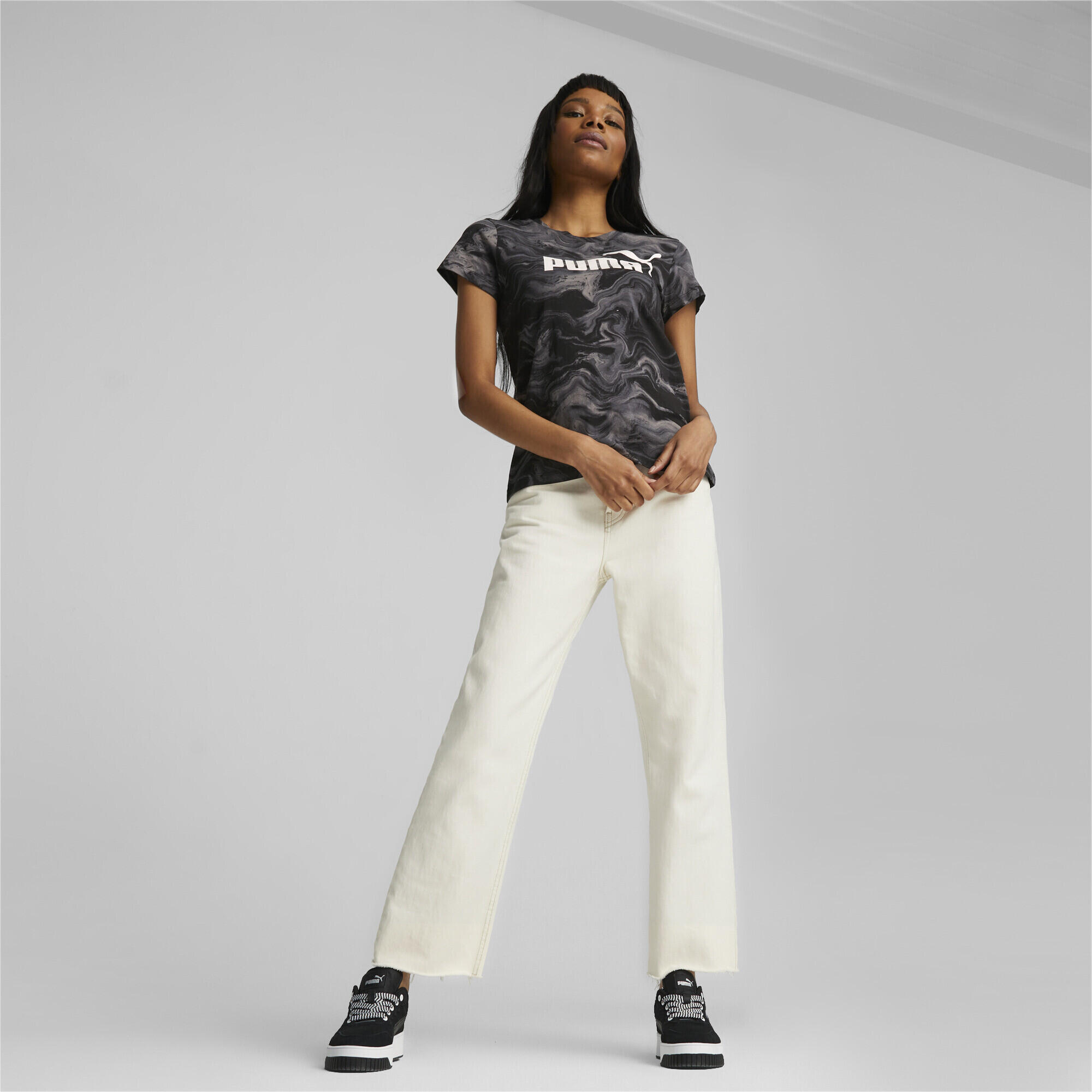 T-shirt Marbleized ESS+ Femme PUMA Black 4/5