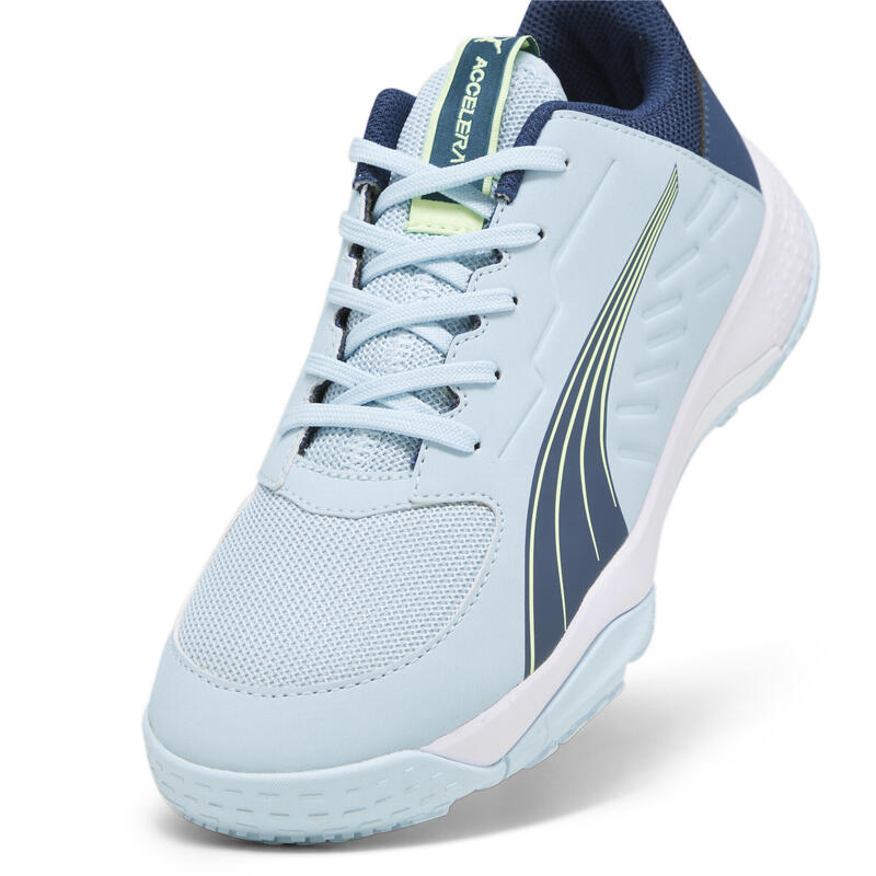 Scarpe da pallamano Accelerate da bambini PUMA Silver Sky Persian Blue White