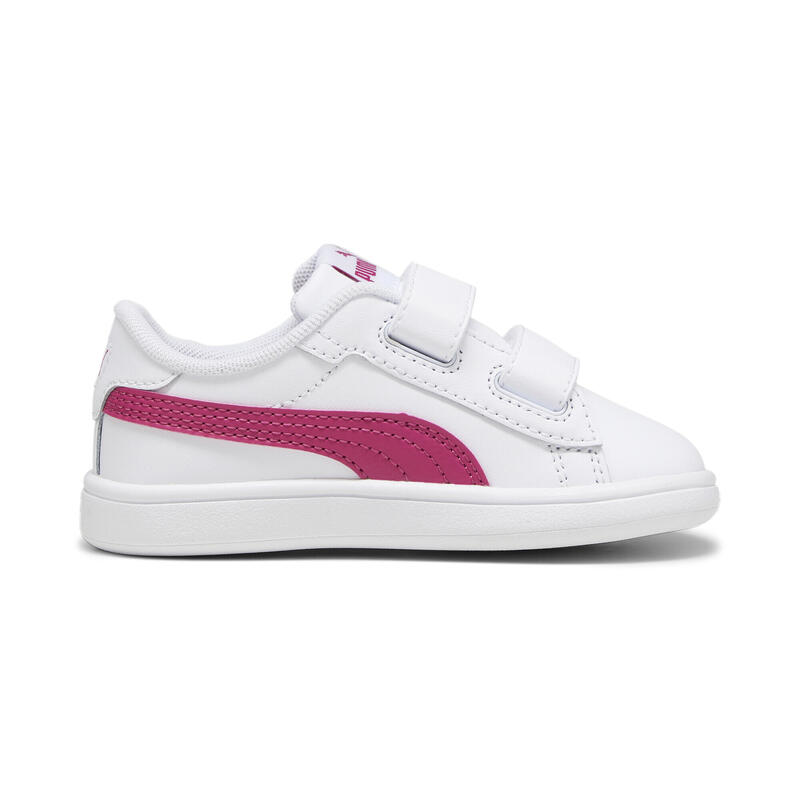 Smash 3.0 leren V sneakers voor baby’s PUMA White Pinktastic Pink