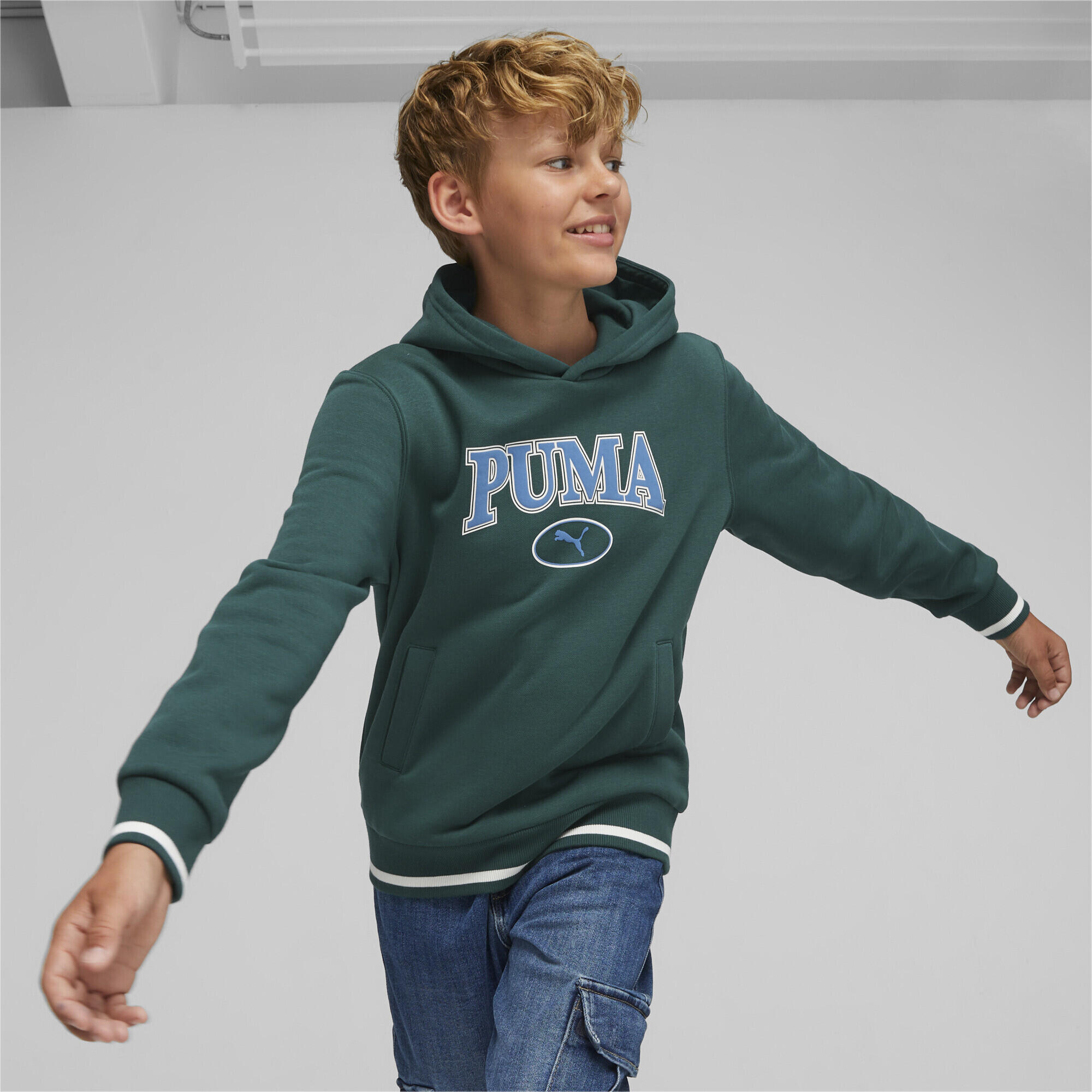 Felpa con cappuccio PUMA SQUAD da ragazza PUMA Malachite Green 2/5