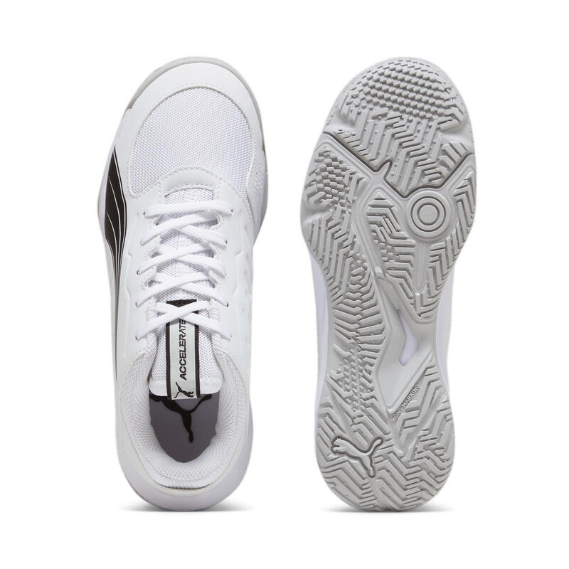 Zapatillas de balonmano Accelerate Niño PUMA White Black Concrete Gray