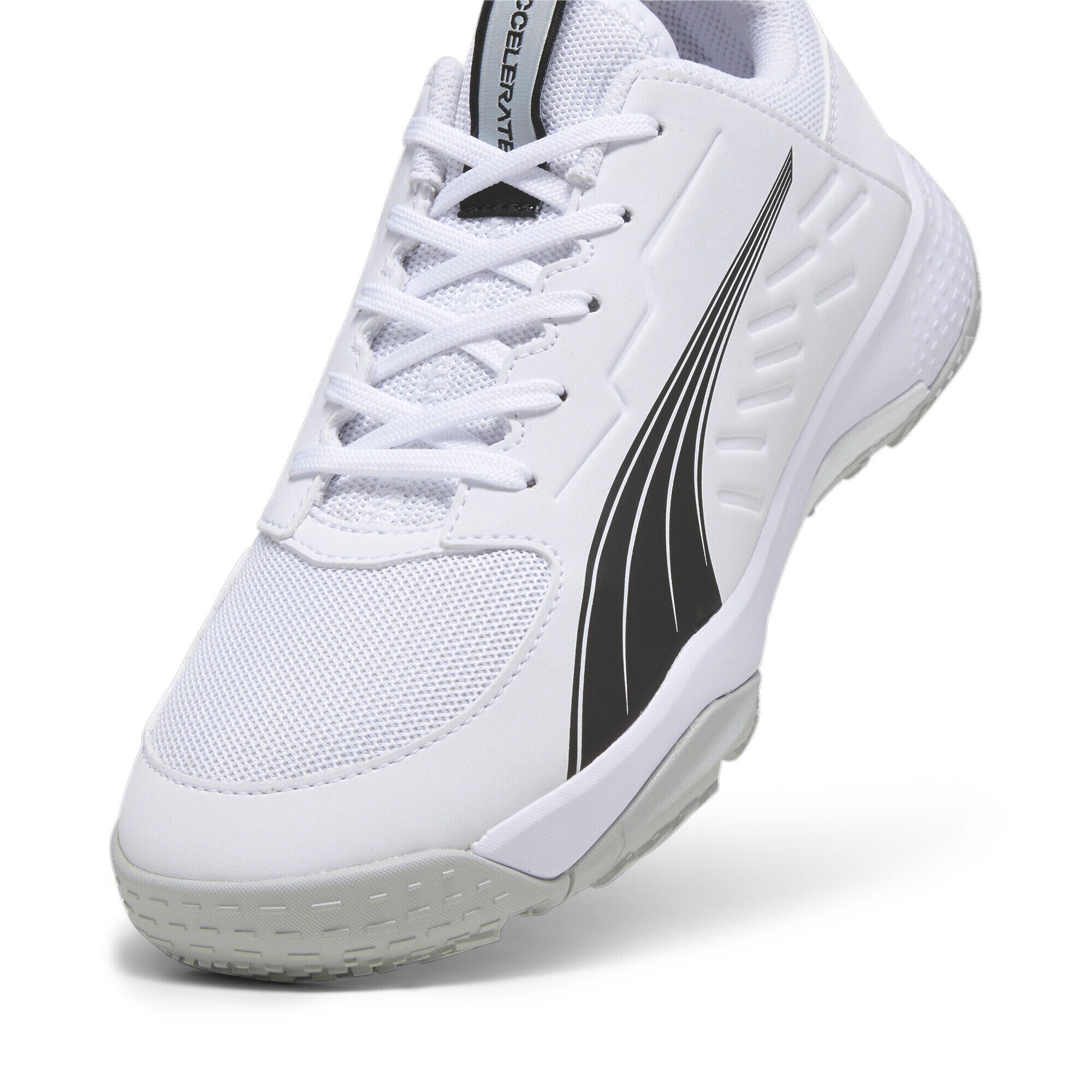 Zapatillas de balonmano Accelerate Niño PUMA White Black Concrete Gray 6/7