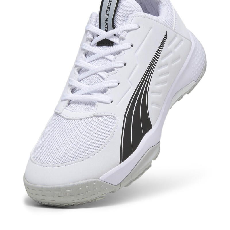 Chaussures de handball Accelerate Enfant PUMA White Black Concrete Gray