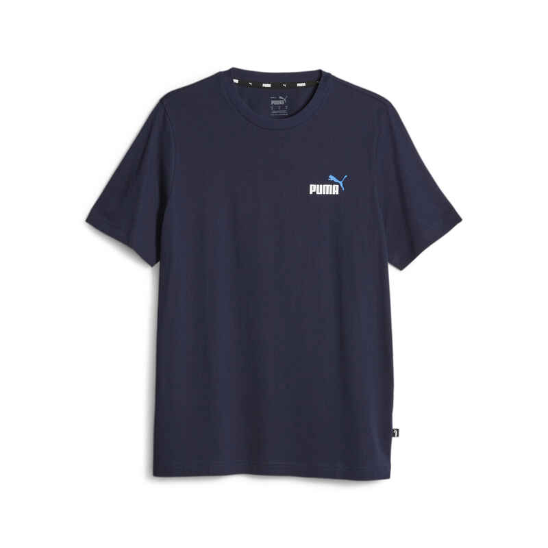 Essentials+ zweifarbiges T-Shirt mit kleinem Logo Herren PUMA