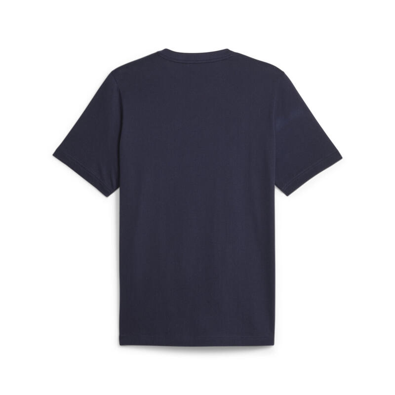 Essentials+ zweifarbiges T-Shirt mit kleinem Logo Herren PUMA Navy Blue