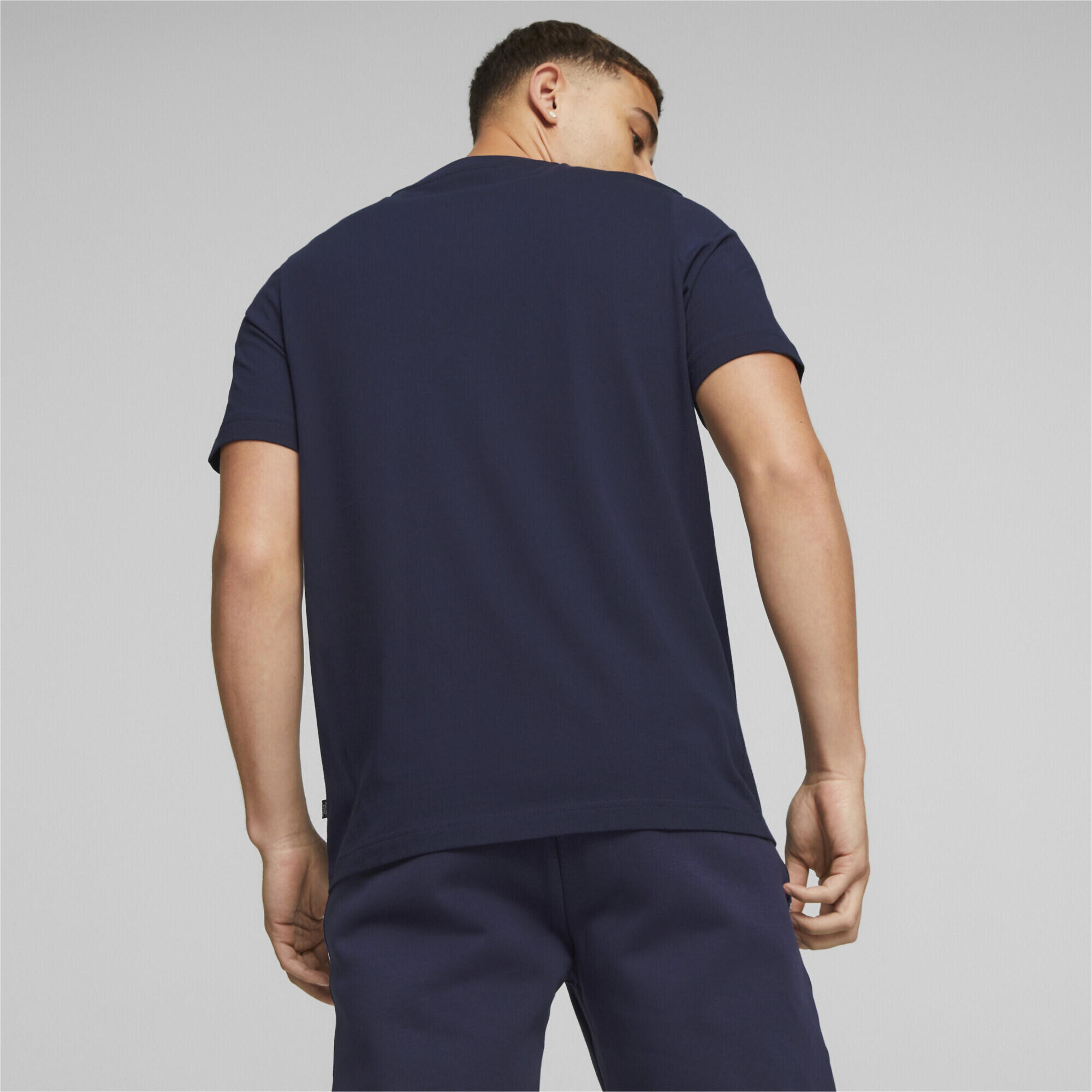 T-shirt Essentials+ Two-Colour Small Logo da uomo PUMA Navy Blue 4/5