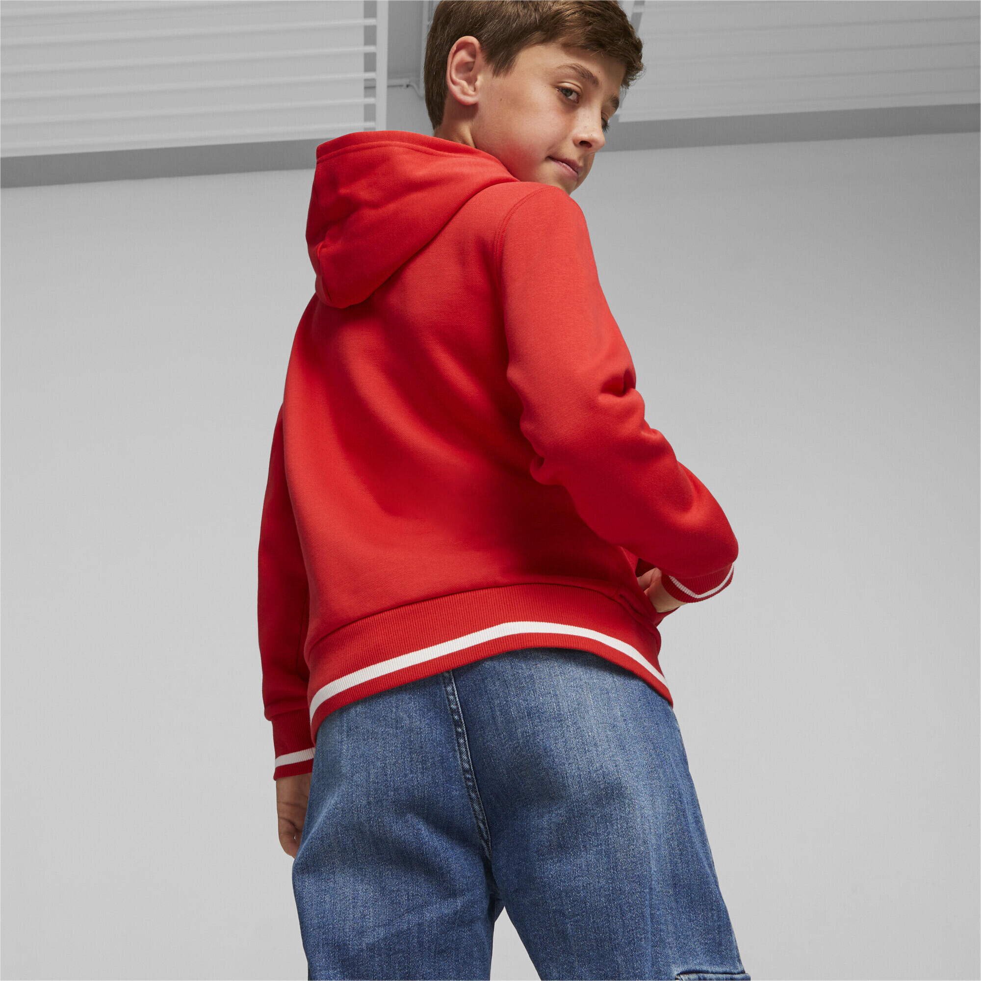 Hoodie PUMA SQUAD Enfant et Adolescent PUMA For All Time Red 4/5