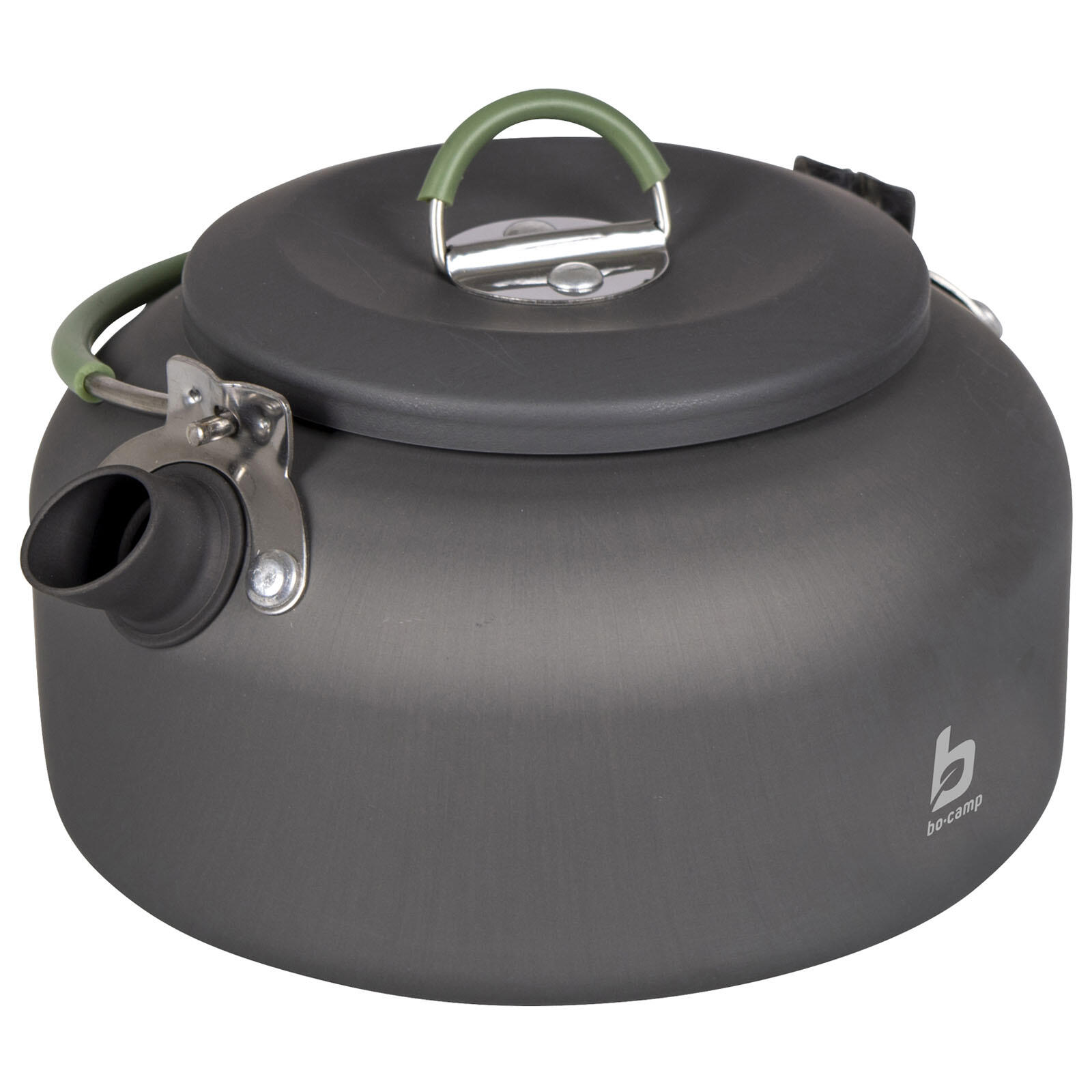Bouilloire Camping 0.8L En Aluminium Anodisé – Ultralégère 140g, Chauffage Rapide, Poignée Pliable – Sac Filet Inclus – Pour Rando, Pêche, Pique-nique (gris)