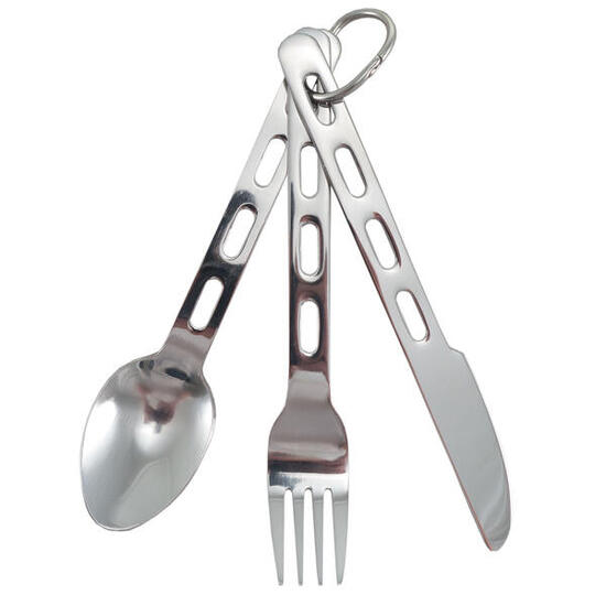 Campingbesteck Set 3tlg. Edelstahl Outdoor Feld Besteck Essbesteck 103 g