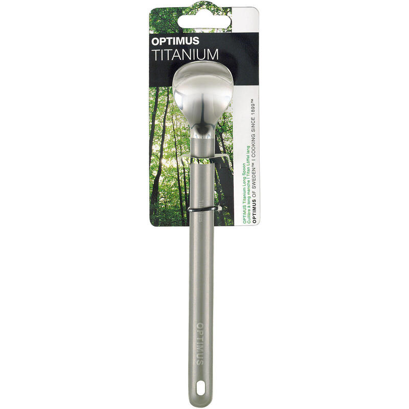 Lepel XL Campingbestek Outdoor Trekking Voedsel MRE Lang Titanium 22,5 cm