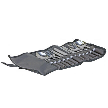 Set de 12 couverts voyage en acier inoxydable camping 4 personnes
