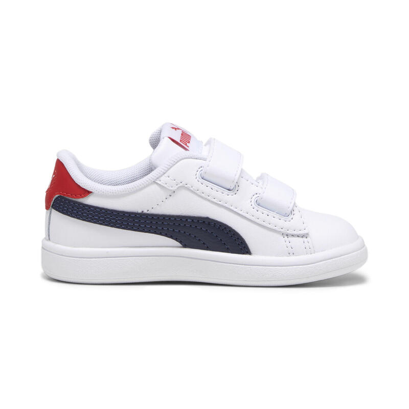 Baskets Smash 3.0 Leather V Bébé PUMA White Navy For All Time Red Blue