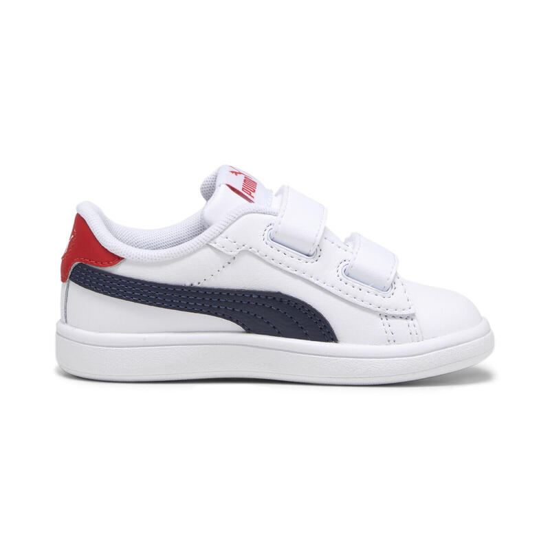 Smash 3.0 Leather V Sneakers Kinder PUMA White Navy For All Time Red Blue