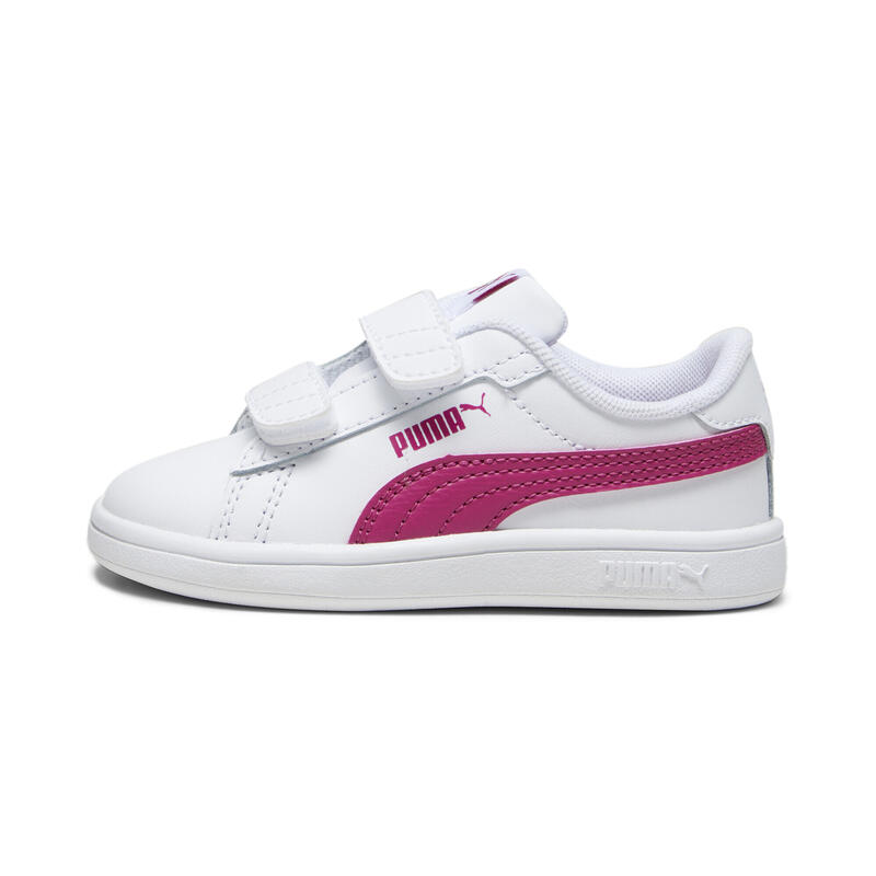 Smash 3.0 leren V sneakers voor baby’s PUMA White Pinktastic Pink