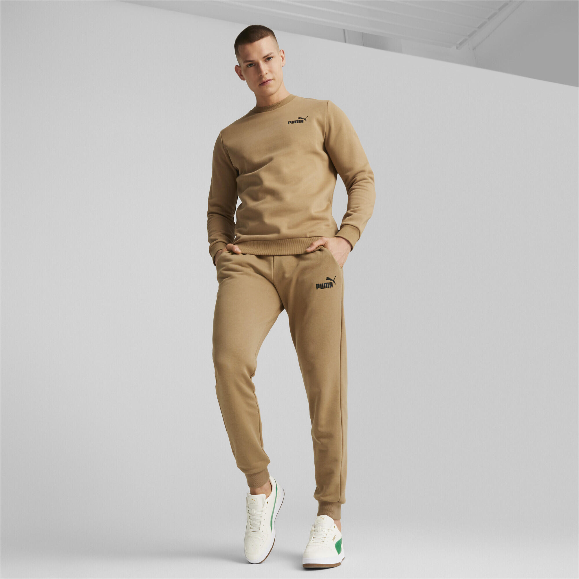 Sweat à col rond Essentials Small Logo Homme PUMA Toasted Beige 3/6