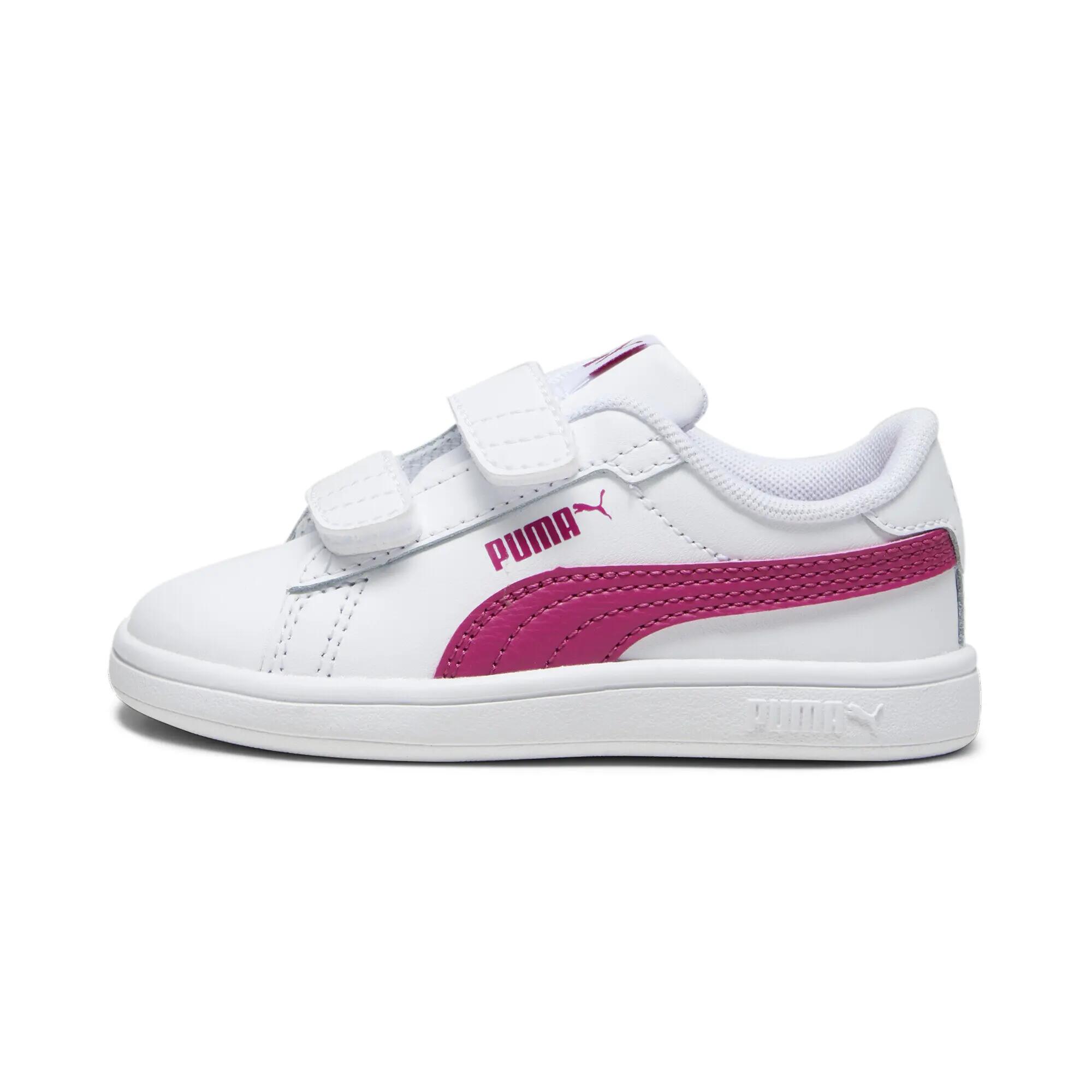 Baskets Smash 3.0 Leather V Bébé PUMA White Pinktastic Pink 3/6