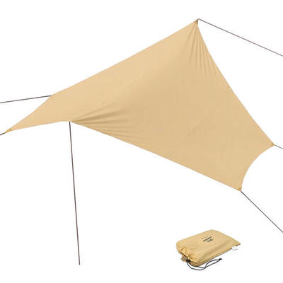 Tarp Wing Sonnen Segel Camping Vor Zelt Wind Schutz Plane Baumwolle 4 m