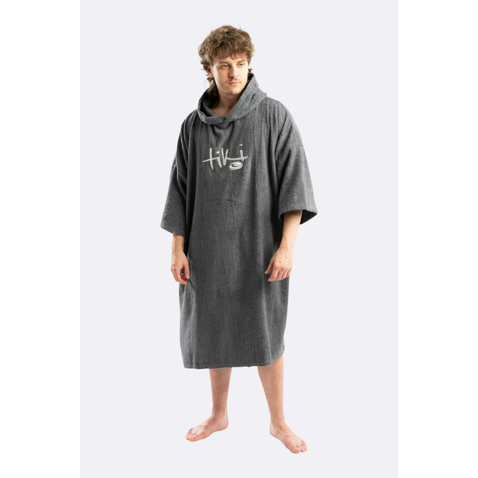 TIKI SURF Adults Hooded Change Robe - Grey