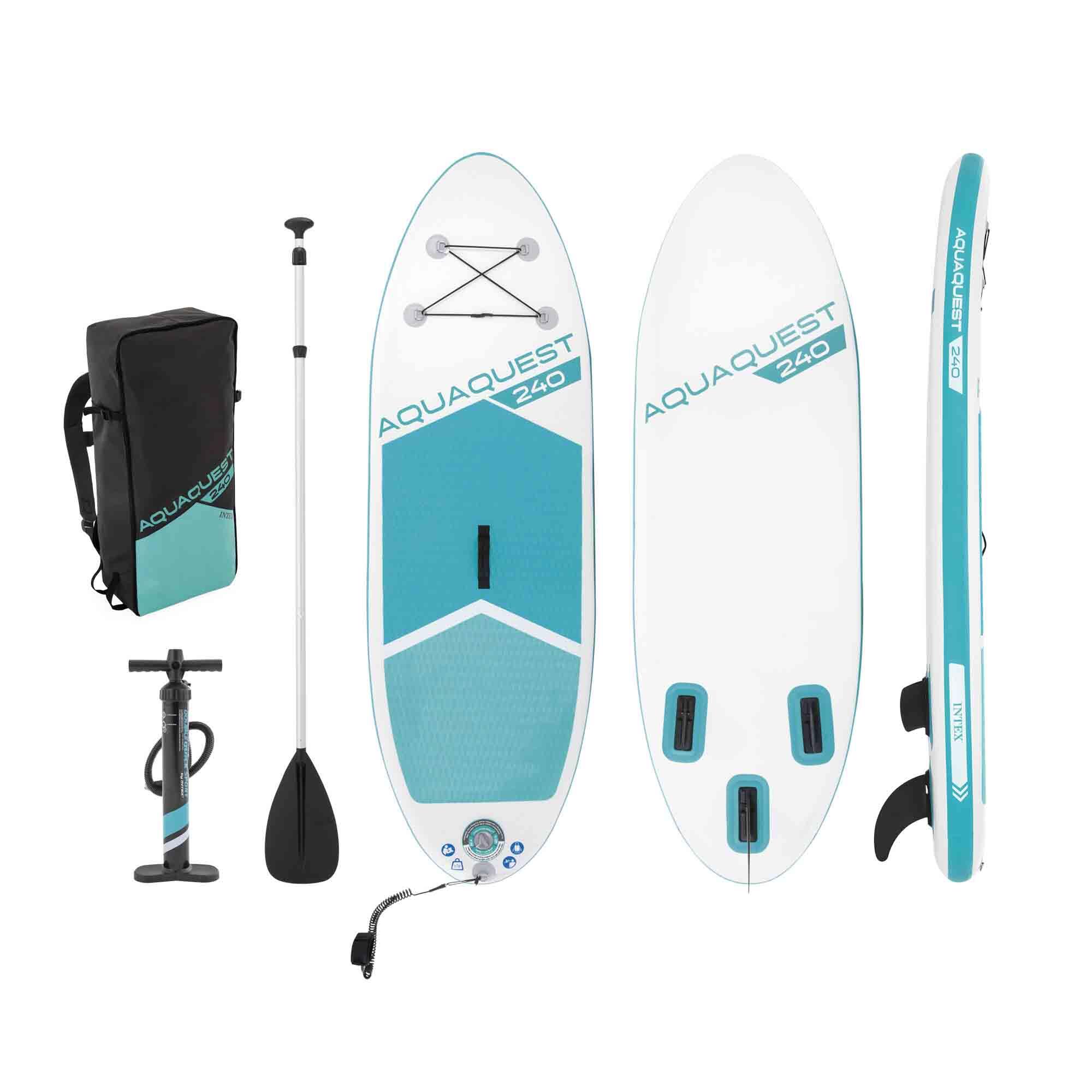 INTEX Tabla paddle surf hinchable c/mochila, hinchador y remo ajustable 8' INTEX