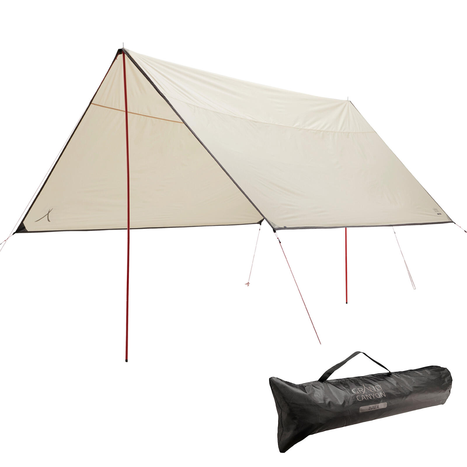 GRAND CANYON Tarp Zuni 4 Sonnensegel Camping Vor Zelt Plane UV50 Wasserdicht 4m