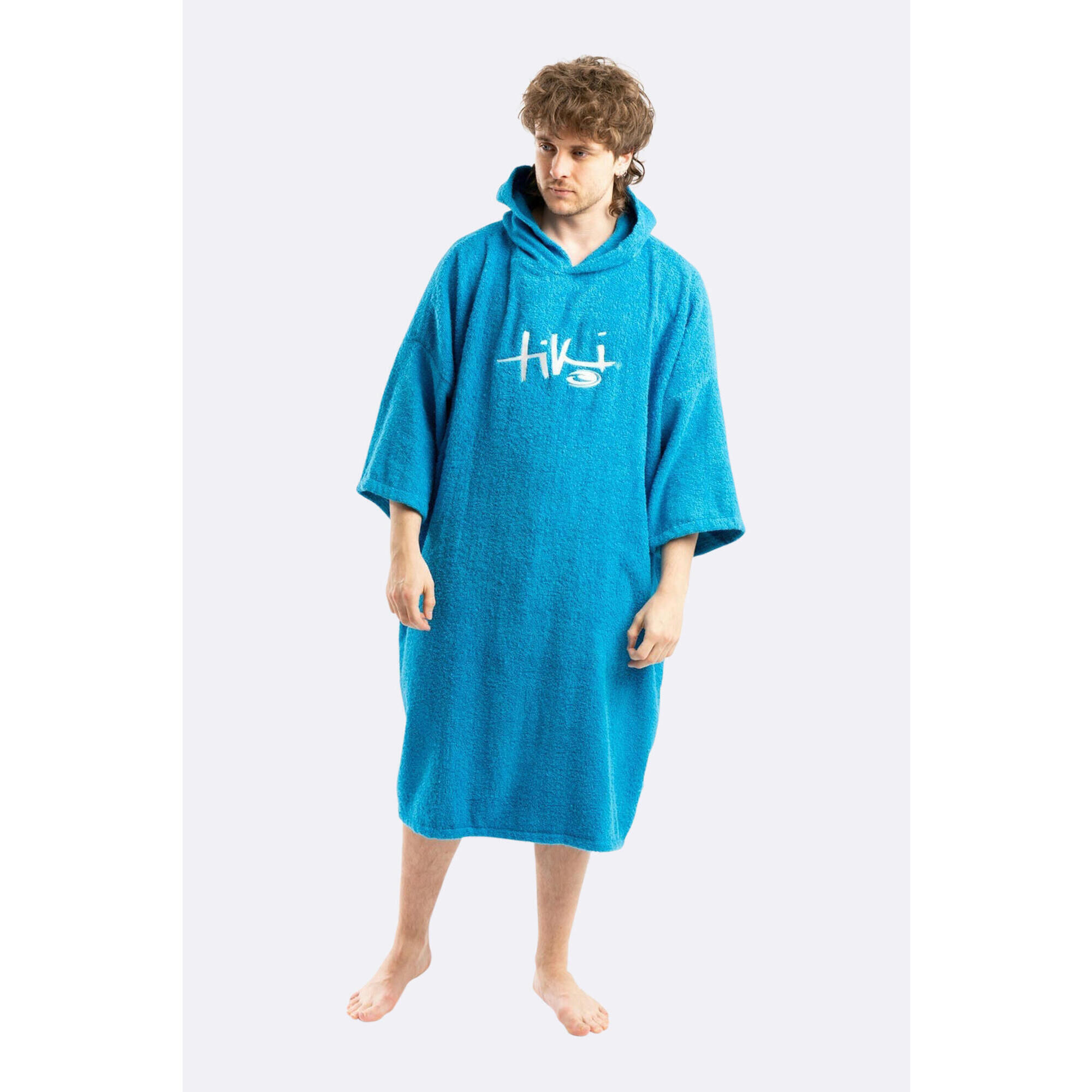 TIKI SURF Adults Hooded Change Robe - Blue