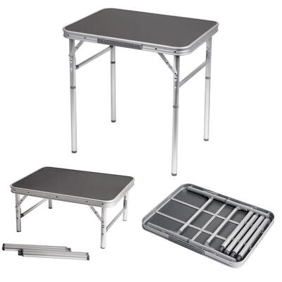 Mini campingtafel camping klaptafel koffer 2 hoogtes verstelbaar aluminium