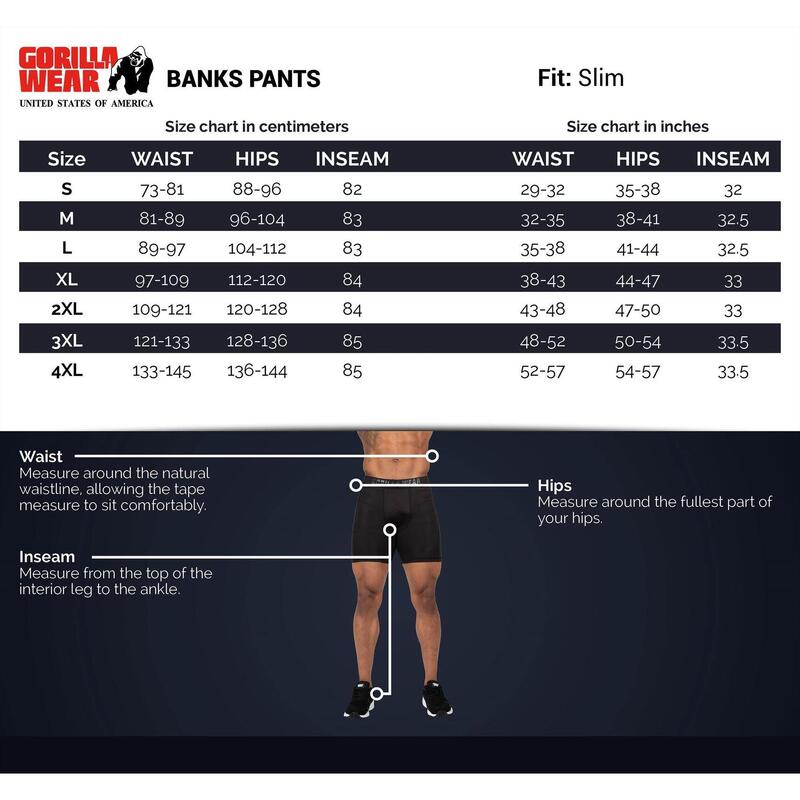 Spodnie fitness męskie Gorilla Wear Banks Pants