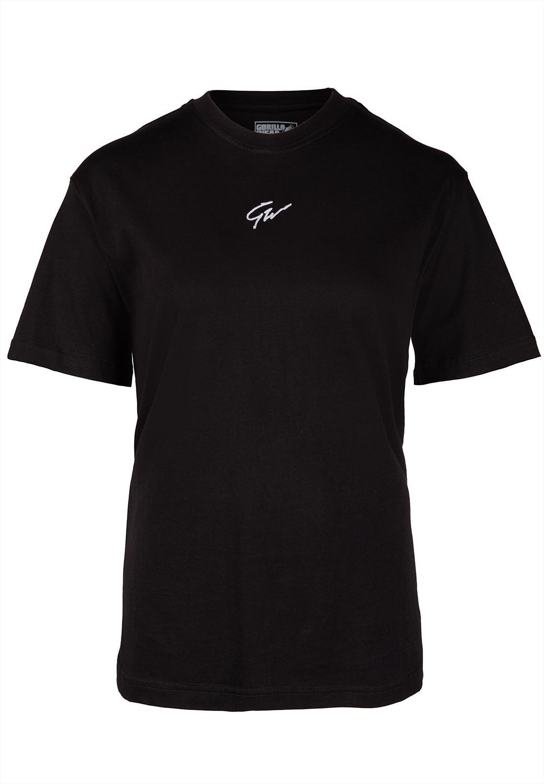 Camiseta Musculación Manga Corta Algodón Mujer GORILLA WEAR Bixby Negro 6/6