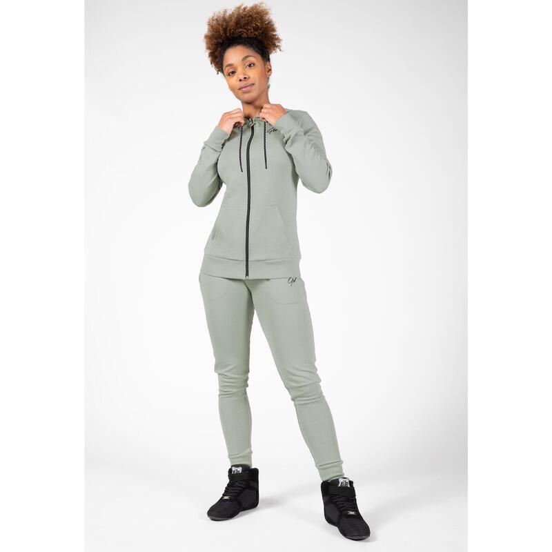 Pixley Zipped Hoodie Light Green