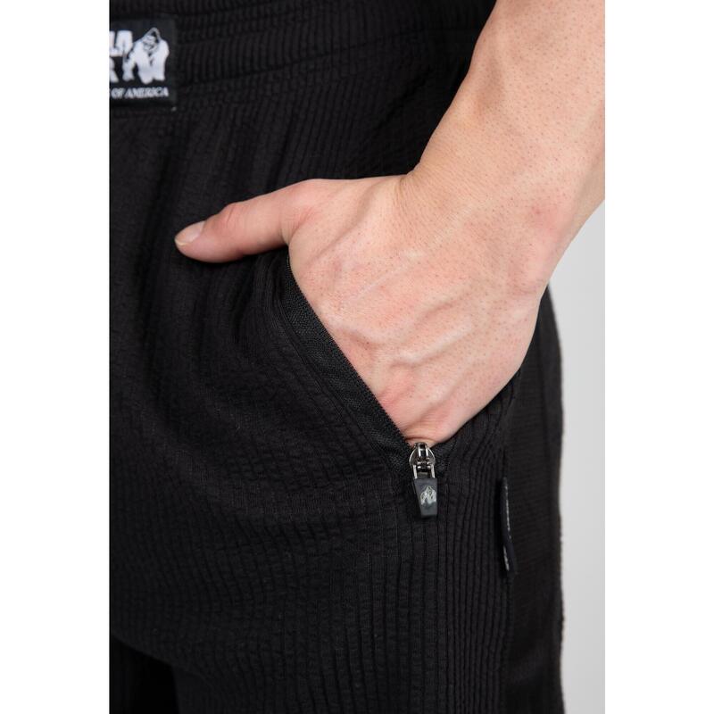 Pantalón Chándal Fitness Largo Hombre GORILLA WEAR Augustine OldSchool Negro