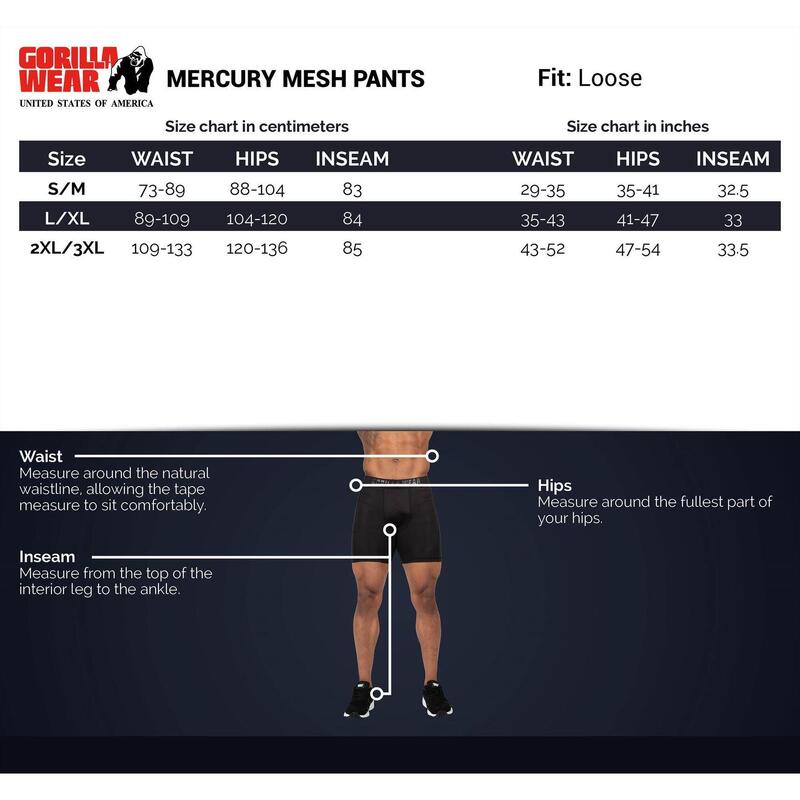 Mercury Mesh Pants Gray/Black