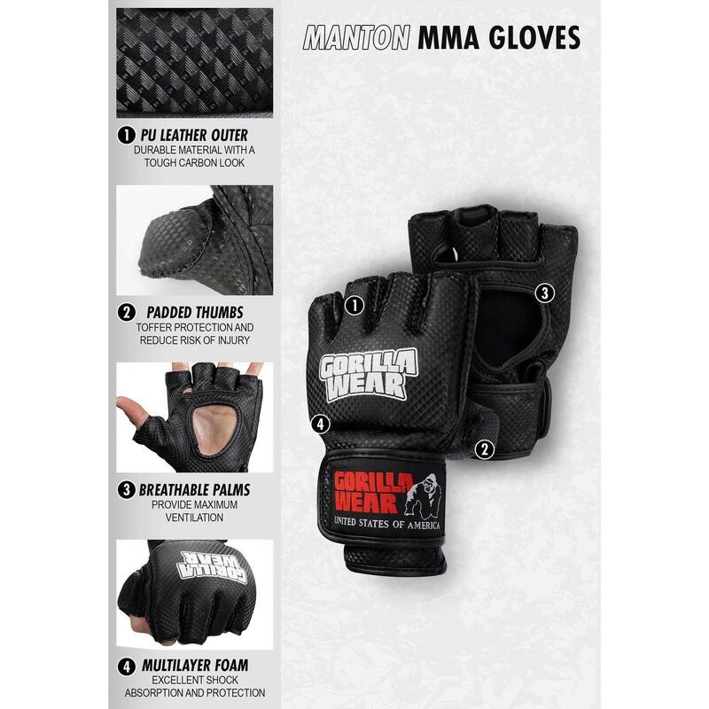 Mitchell MMA Gloves (With Thumb) Black