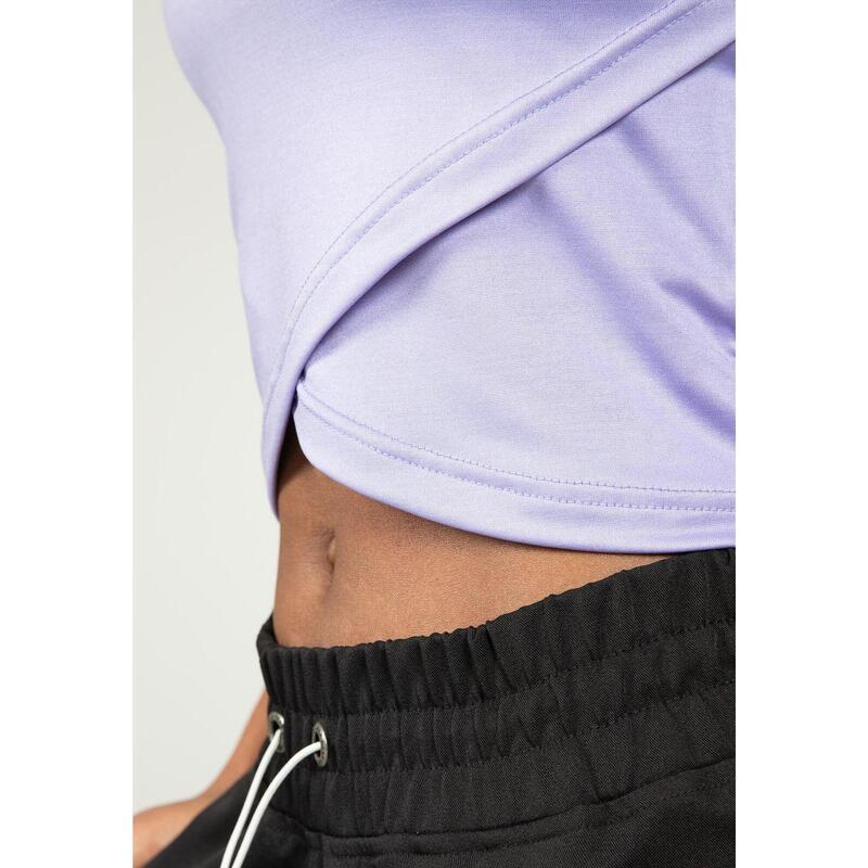 Estelle Twisted Crop Top Lilac