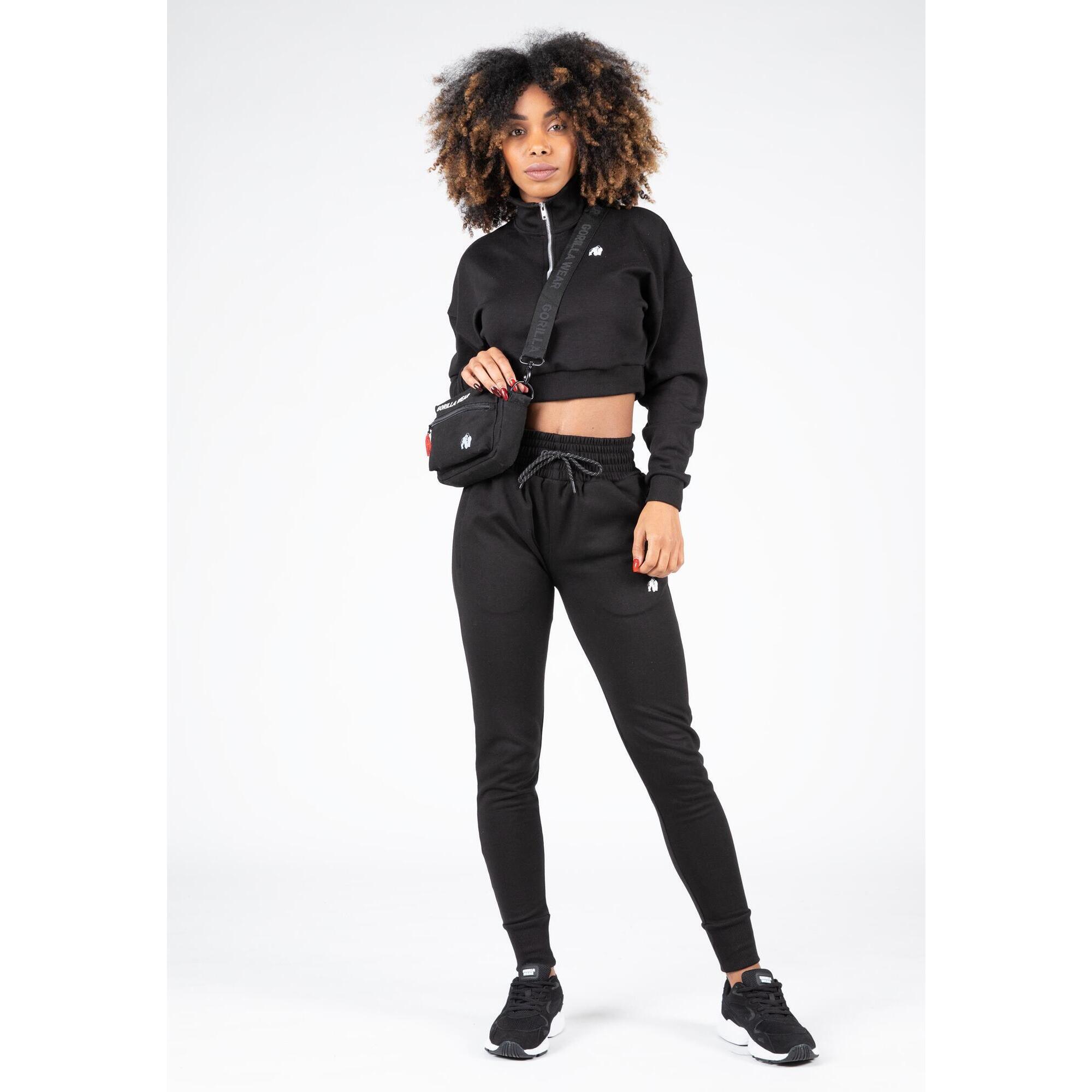 Gorilla Wear Felpa donna mezza zip crop Ocala