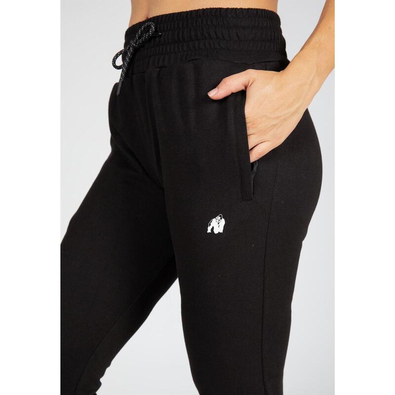 Pantalón Chándal Fitness Largo Mujer GORILLA WEAR Marion Negro