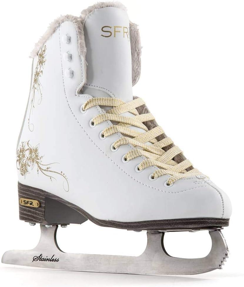 SFR Glitra White Ice Skates - Size: UK 3