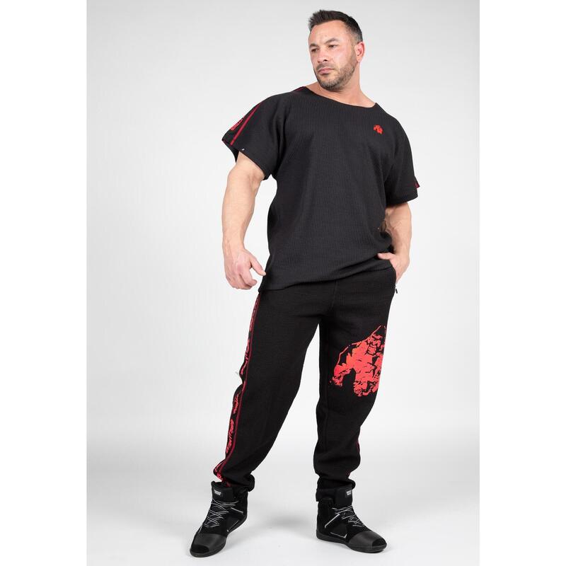 Buffalo Old School Workout Pants - Black/Red