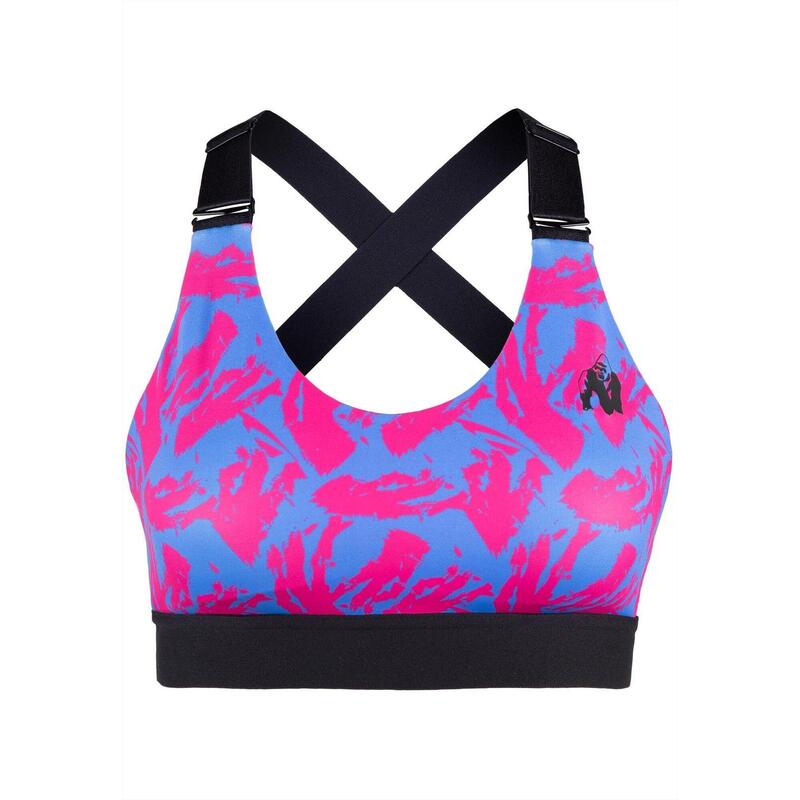 Colby Sports Bra - Blue/Pink