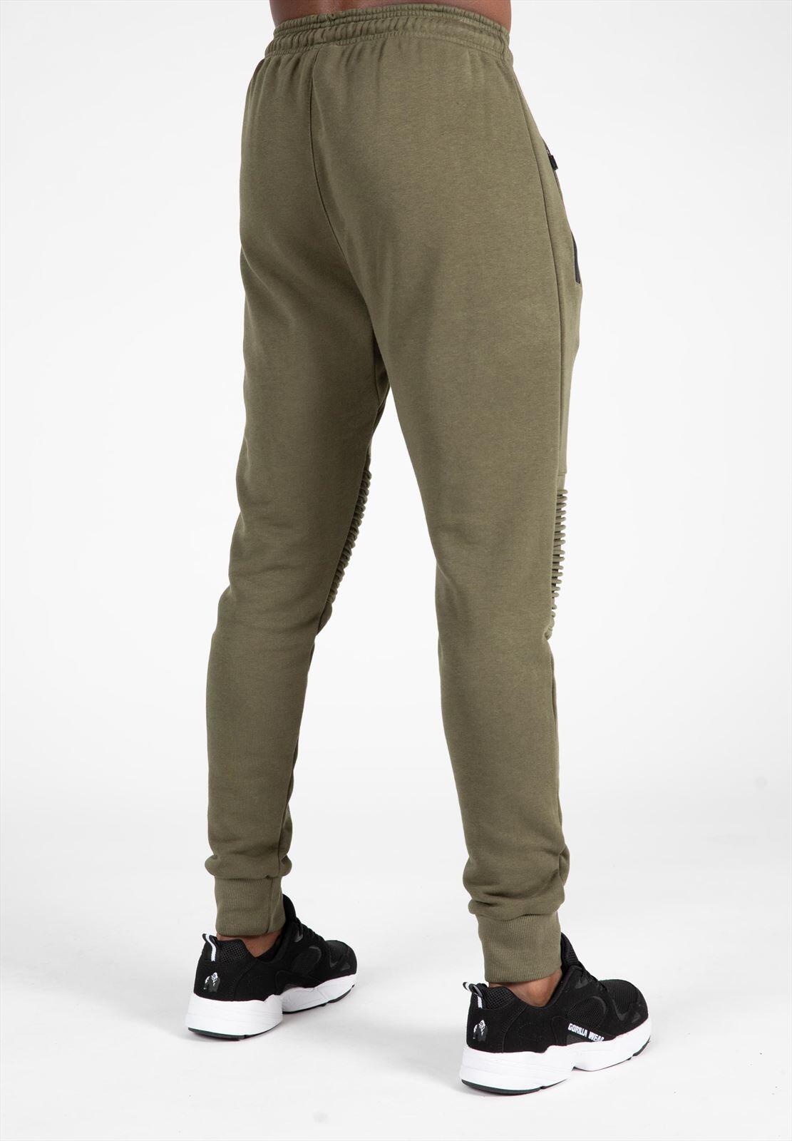 Pantalón Chándal Fitness Largo Hombre GORILLA WEAR Delta Verde 2/6