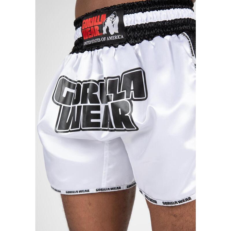 Shorts - Piru Muay Thai - Schwarz/Weiß