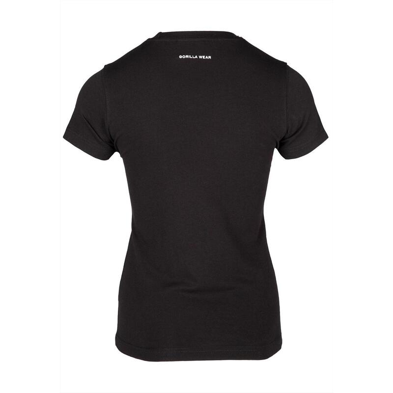 Camiseta Musculación Manga Corta Mujer GORILLA WEAR Estero Negro