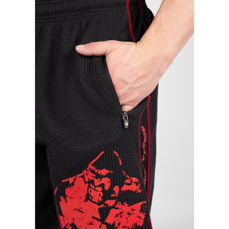 Buffalo Old School Workout Shorts - Black/Red