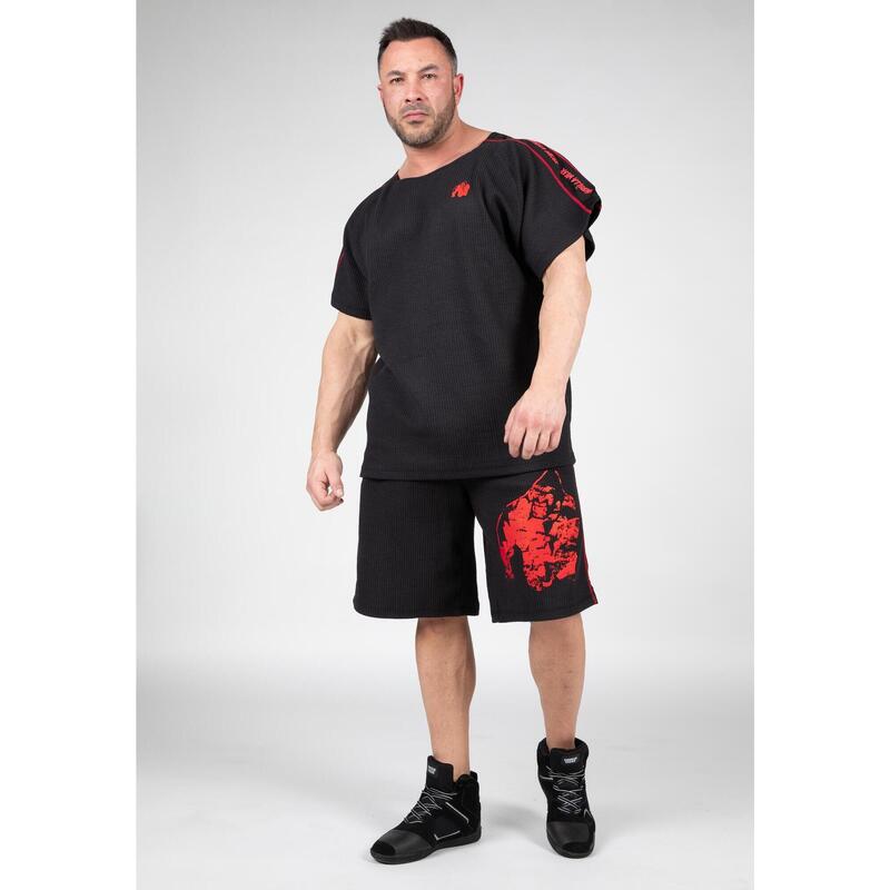 Buffalo Old School Workout Shorts - Black/Red