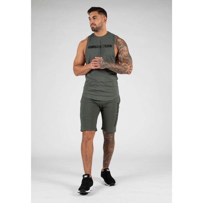 Milo Drop Armhole Tank Top - Green